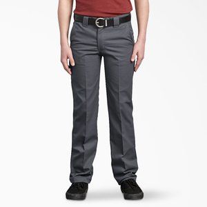 2x - Dickies Boys' Slim Fit Straight Pants - Charcoal Gray